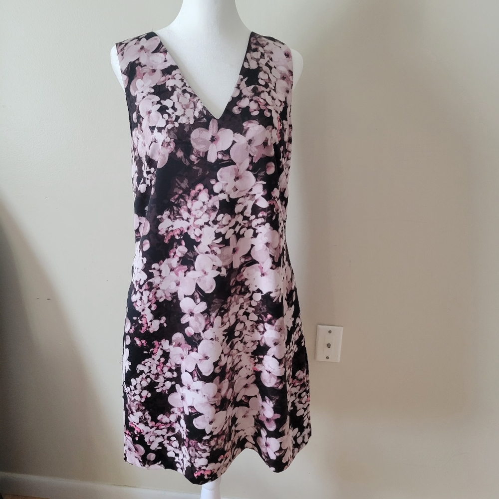 Banana Republic Floral Sleeveless Sheath Midi Dress
